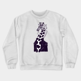 Punk Giraffe In Monochrome Crewneck Sweatshirt